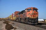 Stack train rolls east